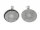 4 Fassungen rund für 25 mm Cabochons in antik silberfarben