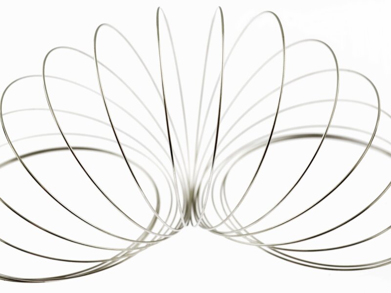 20 Windungen memory Wire, Spiralarmband in silberfarben platiniert