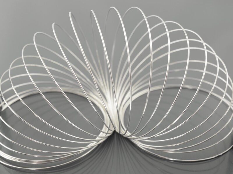 20 Windungen memory Wire, Spiralarmband in silberfarben