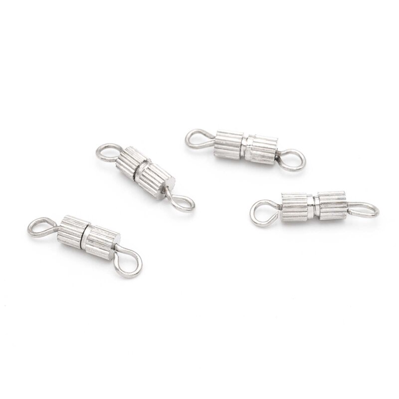 Schraubverschlüsse aus Messing 13,5 mm Platin 4 Stück