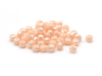 50 Glasschliffperlen "Doll" in beige, 4x3 mm