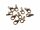 12 Karabinerverschlüsse in antik kupferfarben, 10 mm