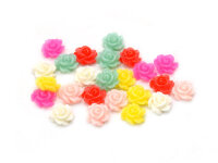 20 Cabochons "Röschen" aus Resin im...