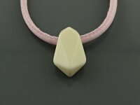 6 Acrylperlen "Triangles" in Tropfenform in creme