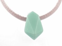 6 Acrylperlen "Triangles" in Tropfenform in aqua
