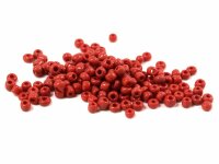 500 Rocailles Perlen in rot, 3 mm