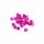 50 Crackleglasperlen in pink und weiß, 6 mm