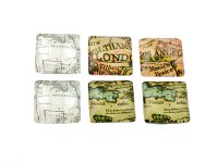 Überraschungsset Motivcabochons "Maps", 6...