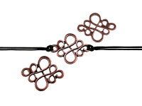 6 geschlungene Verbinder in antik kupferfarben