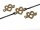 8 geschlungene Verbinder "Herz" in antik bronzefarben