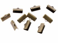 20 Bandklemmen 13 mm in antik bronzefarben