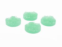 4 Cabochons "Eiskristalle" in minze, 14 mm