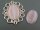 2 Cabochons 25 x 18 mm Cateye Glas rosa