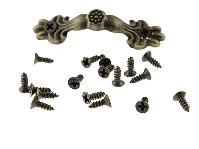 50 Schrauben in antik bronzefarben, 6 mm