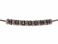 50 Glasschliffperlen "Doll" in taupe, 4x3 mm