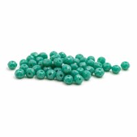50 Glasschliffperlen "Doll" in türkis, 4x3 mm