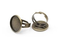 Ringrohlinge mit runder Fassung für 20mm Cabochons...