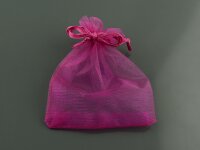 10 Organzasäckchen in magenta, 10 x 8 cm