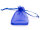 10 Organzasäckchen in blau, 9 x 7 cm