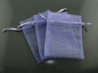 10 Organzasäckchen in flieder, 10 x 7 cm