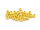 30 Zwischenperlen "Sparkle" in goldfarben, 3 mm