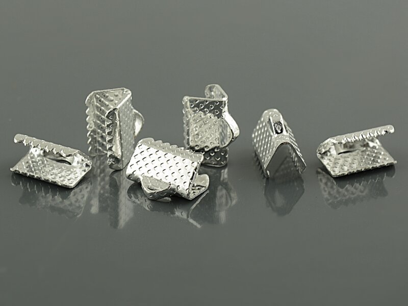 20 Bandklemmen in silberfarben, 10 mm