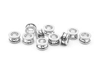 10 Metallperlen in antik silberfarben