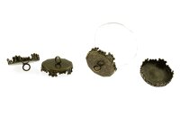 Knopffassungen in antik bronzefarben für 14 mm...