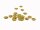10 kleine Plättchen als Anhänger in antik goldfarben