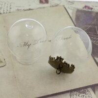 Hohlperle durchsichtig zum befüllen 25 mm 1 Stück