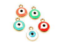 2 emaillierte Anhänger "evil eye" in...