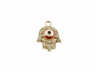 2 emaillierte Anhänger "Hamsa" in...