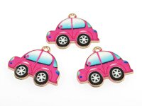 emaillierte Anhänger "Pink Car" in...