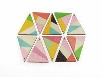 5 bunte Anhänger "geo triangle" aus...
