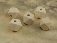 Polygon-Holzperlen 12 mm 6 Stück