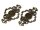 2 verspielte Verbinder mit 10 mm Fassung in antik bronzefarben