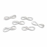 Verbinder als Infinity in Platinfarben, 24mm, 6 Stück