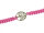 10 m Polyesterkordel gewachst in pink, 1 mm