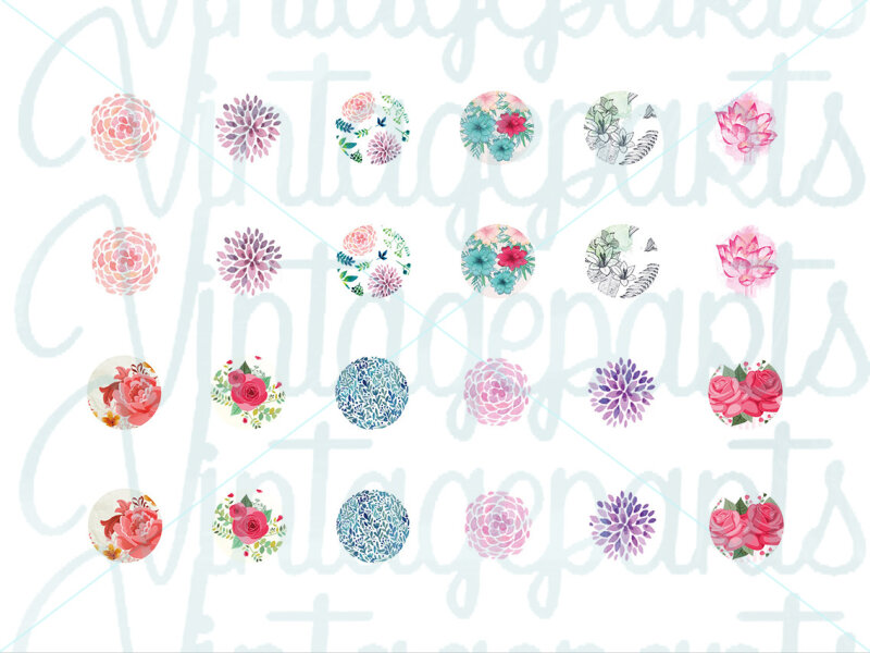 Motivbogen Blumenmeer für 12mm Cabochons