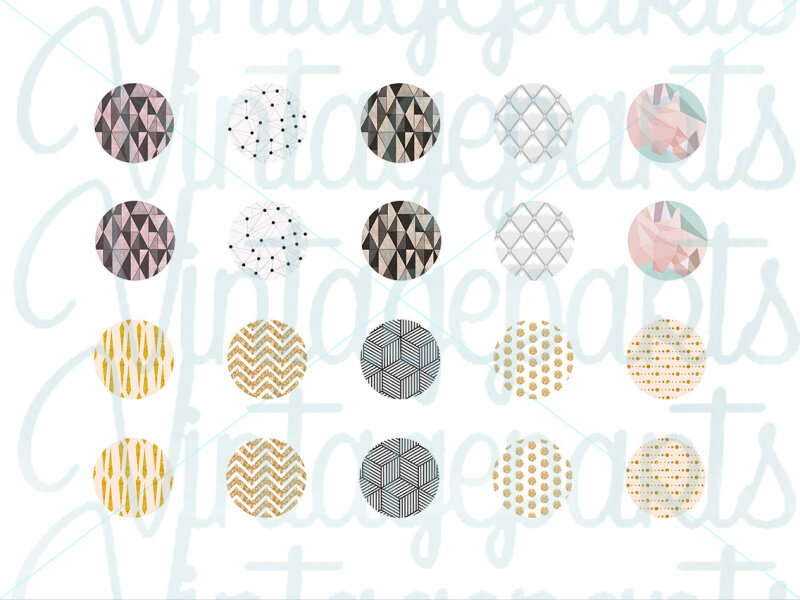Motivbogen "Geometric" für 14mm Cabochons
