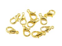 10 Karabinerverschlüsse in goldfarben, 10 mm