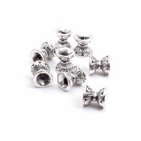 doppelte Metallperlkappen in antik silberfarben 8mm 8...