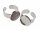 4 Ringrohlinge aus Messing für 14 mm Cabochon in silberfarben platiniert