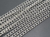 10 m einfach gedrehte Gliederkette in silberfarben, 3,5 x...