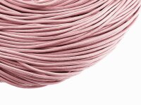 2 m echtes Lederband rosa, 2 mm