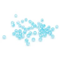 Glasschliffperlen in hellblau 4x3mm 50 Stück
