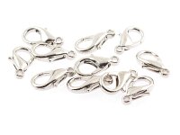 12 Karabinerverschlüsse in silberfarben platiniert,...