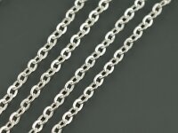 5 m Gliederkette in silberfarben mit flachen Gliedern,...
