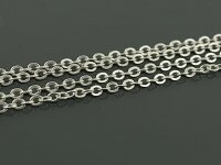5 m Gliederkette in silberfarben mit flachen Gliedern,...