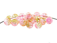 30 Crackleglasperlen "Spring", 10 mm